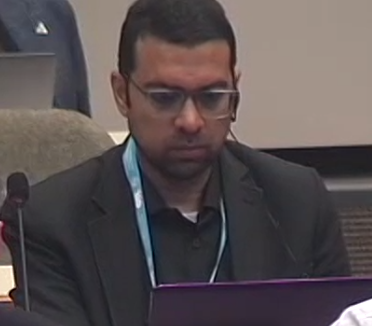 Ayman Hamdy participating in ITU meeting