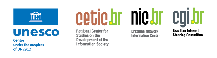 Logo of unesco, cetic.br, nic.br, and cgi.br