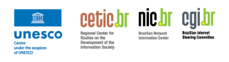Logo of unesco, cetic.br, nic.br, and cgi.br