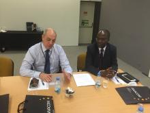 Prof David Mellor (GCBI Chair), and Dr Cosmas Zavazava, Chief, Projects support and Knowledge Management, BDT Prof David Mellor (GCBI Chair), and Dr Cosmas Zavazava, Chief, Projects support and Knowledge Management, BDT
